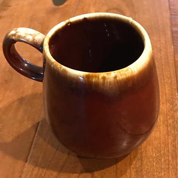 VINTAGE 1970 MCCOY 7025 BROWN DIP POTTERY MUG COFFEE CUP - Picture 3 of 4